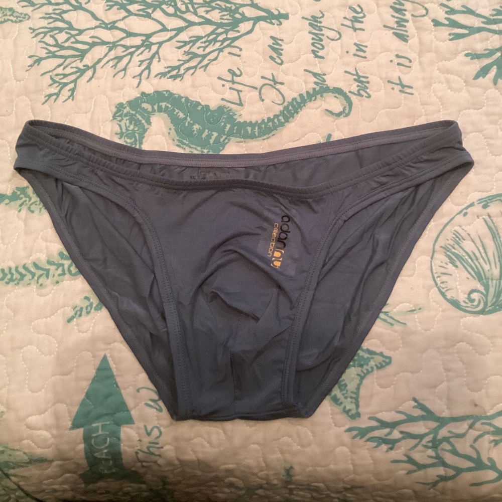Sexy, brief, grayish blue, model and spandex material supper soft. - Picture 2 of 5